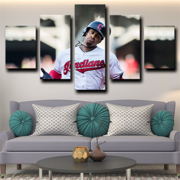 Cleveland Indians Shortstop Francisco Lindor Mr. Smile Canvas Wall Art