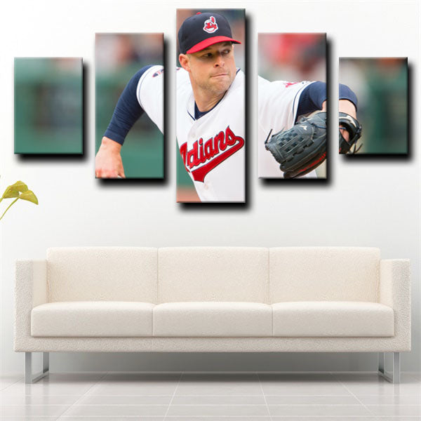 Cleveland Indians Starting Pitcher Corey Kluber Klubot Canvas Wall Art