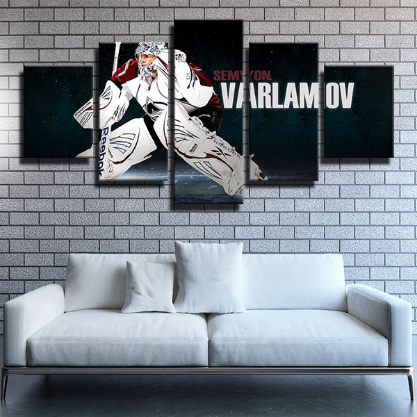 Colorado Avalanche Goaltender Semyon Varlamov Canvas Wall Art