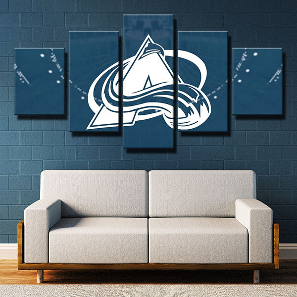Colorado Avalanche Venue Ceiling Emblem Canvas Wall Art