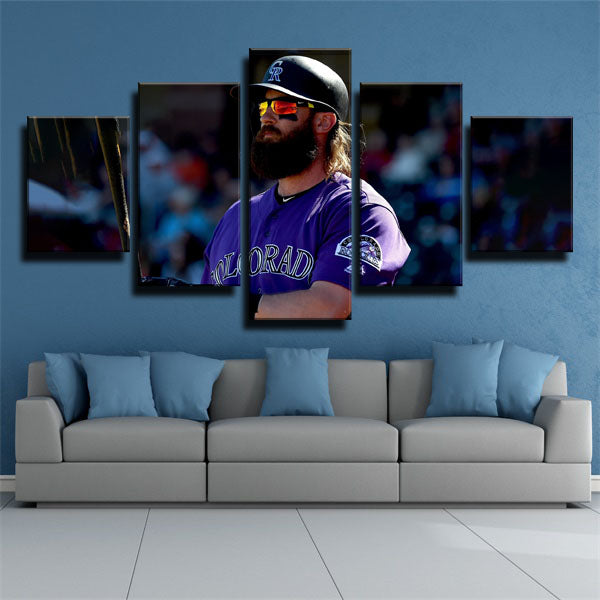Colorado Rockies Outfielder Chuck Nazty Charlie Blackmon Canvas Wall Art