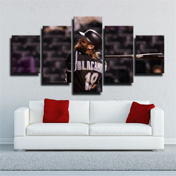 Outfielder Chuck Nazty Charlie Blackmon on Match Canvas Wall Art