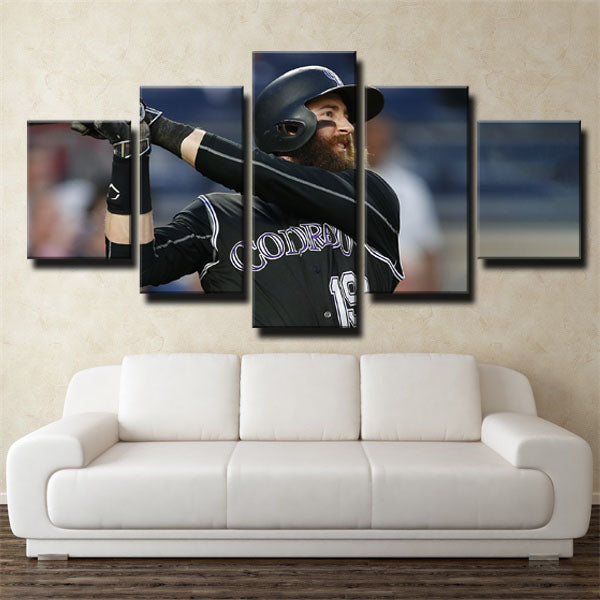 Outfielder Chuck Nazty Charlie Blackmon Player Canvas Wall Art