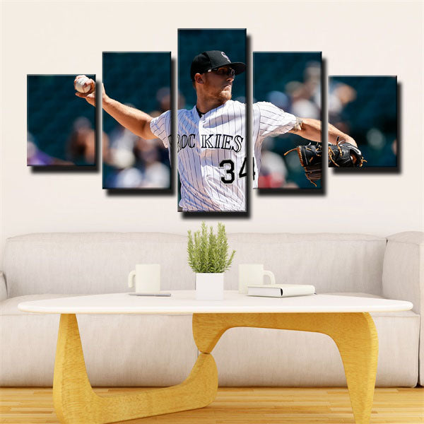 Colorado Rockies Pitcher Jeff Hoffman Canvas Wall Art