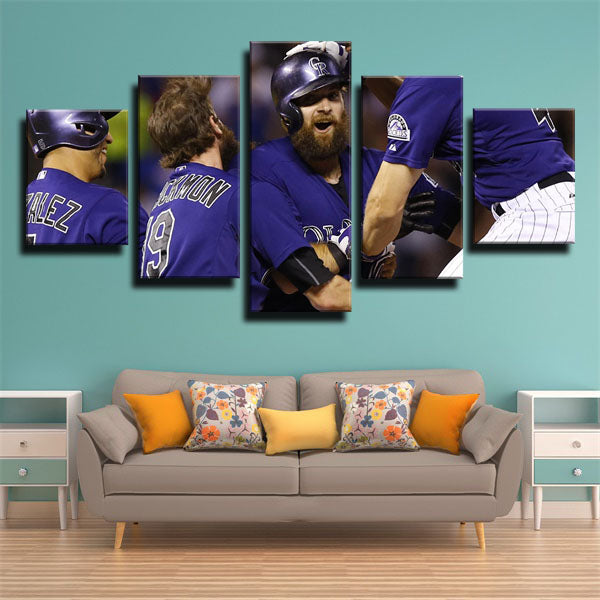 Colorado Rockies Players Canvas Wall Art