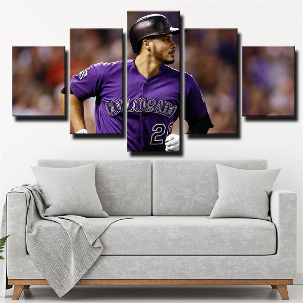 Colorado Rockies Third Baseman Nolan Arenado Canvas Wall Art