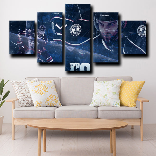 Columbus Blue Jackets Center Fligs Nick Foligno Canvas Wall Art