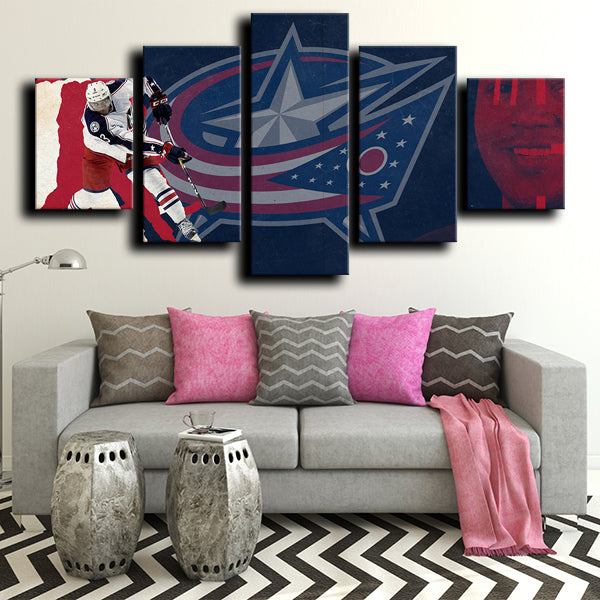 Columbus Blue Jackets Defense Jonesy Seth Jones Canvas Wall Art