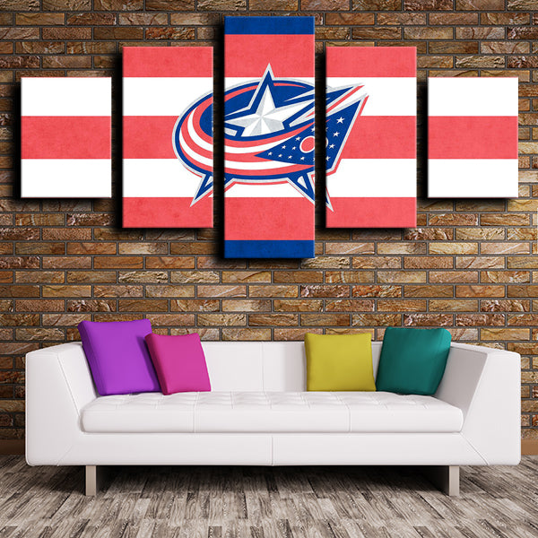 Columbus Blue Jackets Emblem Canvas Wall Art