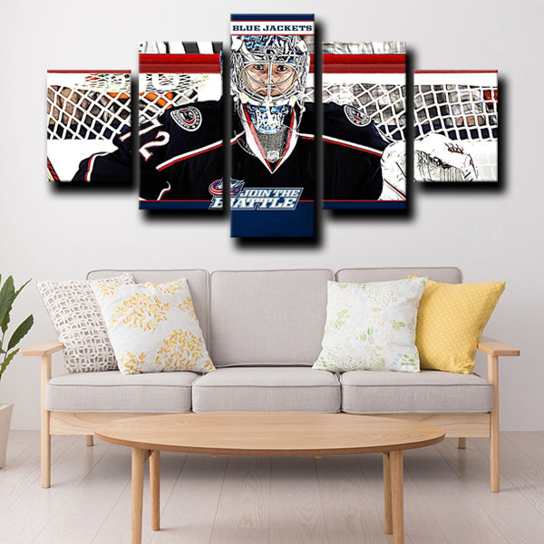 Columbus Blue Jackets Goaltender Canvas Wall Art