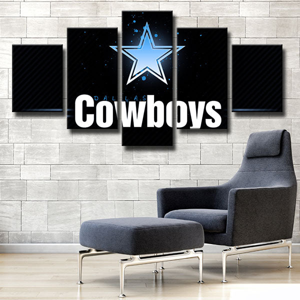 Dallas Cowboys Bright Spot Emblem Canvas Wall Art