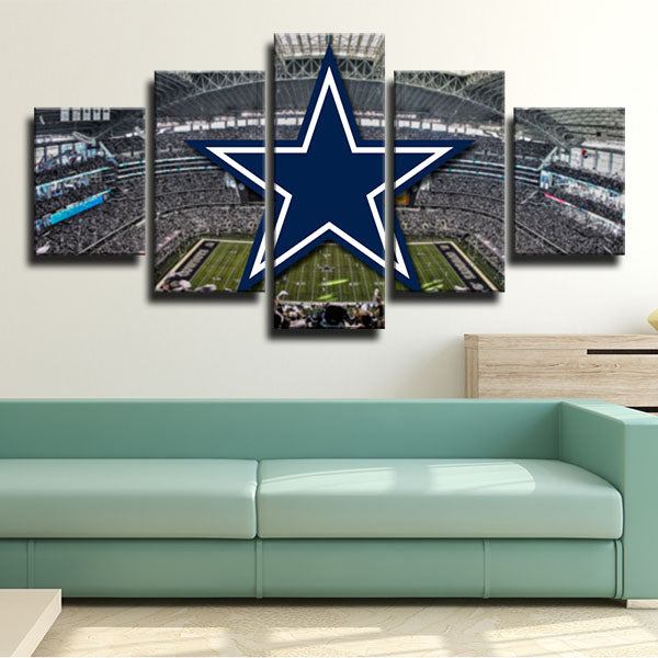 Dallas Cowboys Court Emblem Canvas Wall Art