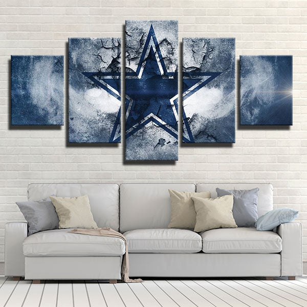 Dallas Cowboys Fracture Wall Emblem Canvas Wall Art