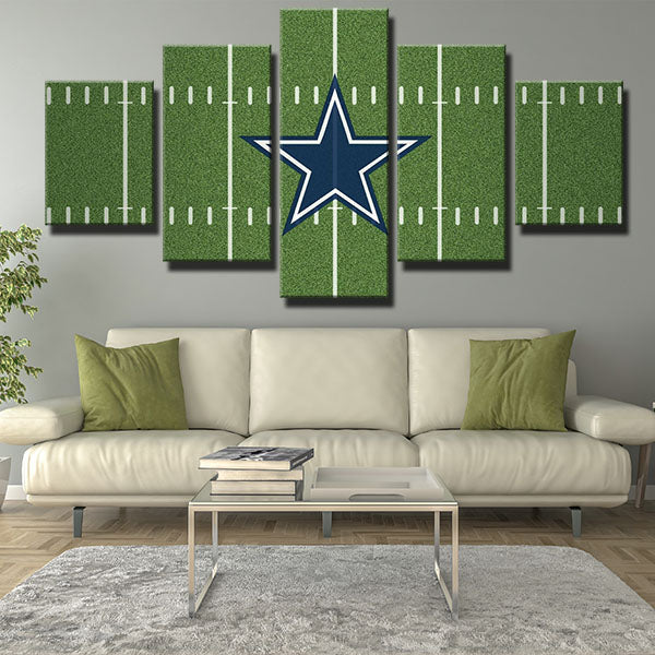 Dallas Cowboys Green Emblem Canvas Wall Art