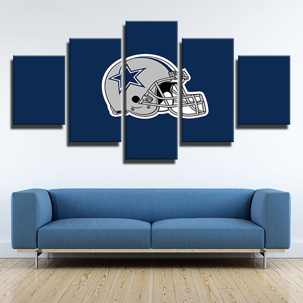 Dallas Cowboys Helmet Blue Canvas Wall Art