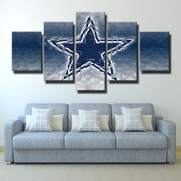 Dallas Cowboys Irregular Emblem Canvas Wall Art