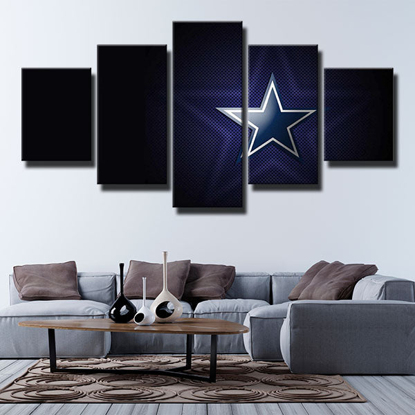 Dallas Cowboys Light Emblem Canvas Wall Art