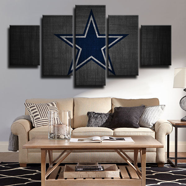 Dallas Cowboys Metal Emblem Canvas Wall Art