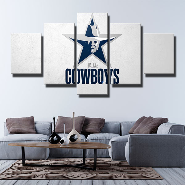 Dallas Cowboys Modern Stylish Emblem Canvas Wall Art