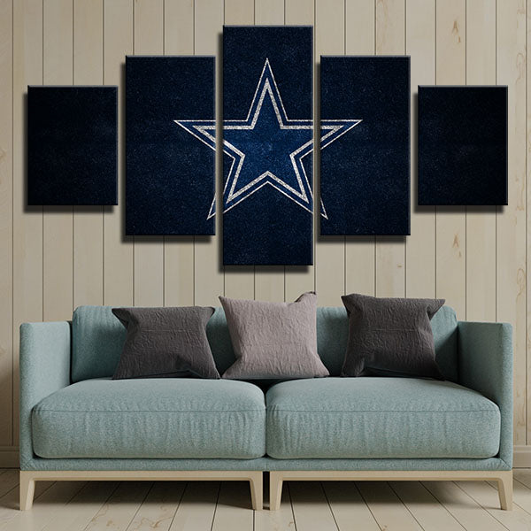 Dallas Cowboys Noble Bling Emblem Canvas Wall Art