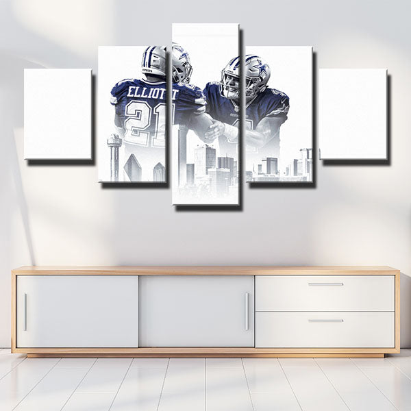 Dallas Cowboys Two Player Canvas Wall Art