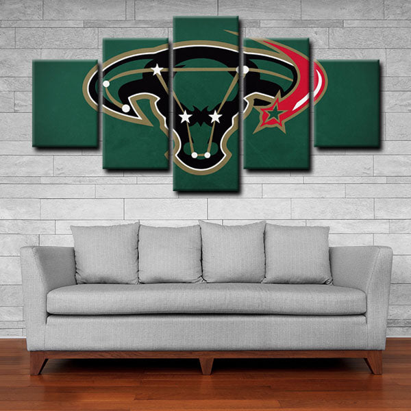 Dallas Stars Emblem Canvas Wall Art