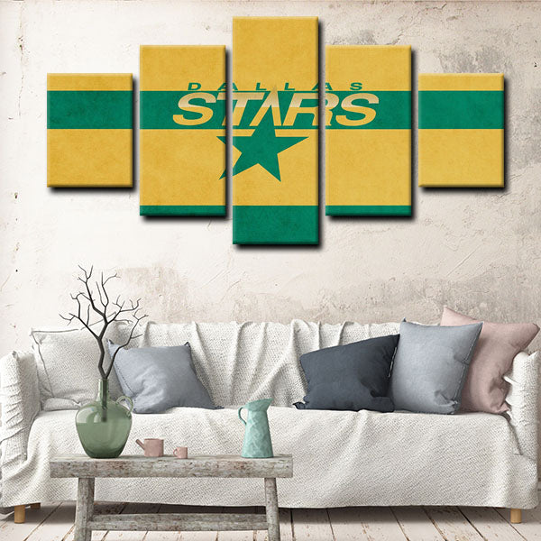Dallas Stars Emblem Canvas Wall Art