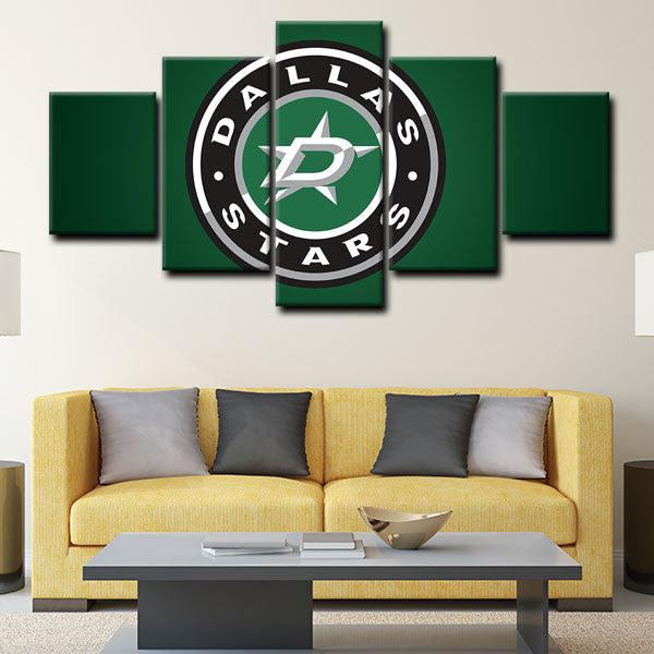 Dallas Stars Emblem Canvas Wall Art