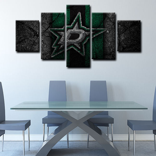 Dallas Stars Emblem Canvas Wall Art