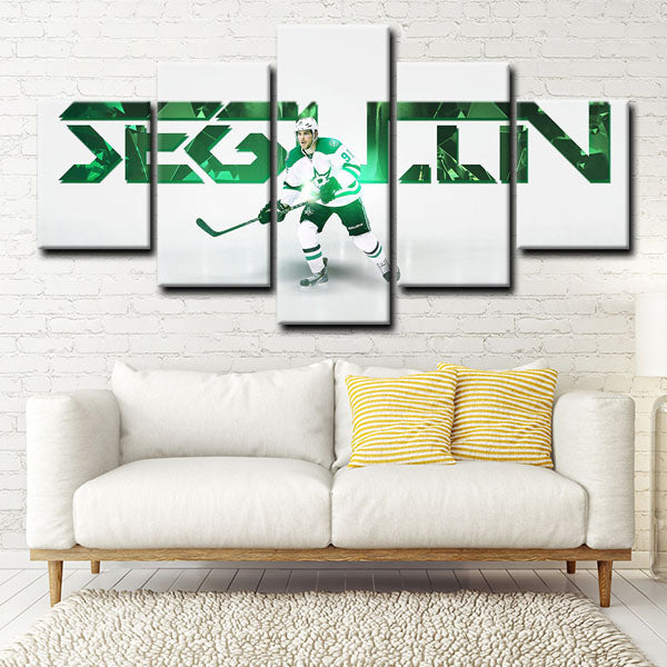 Dallas Stars Forward Benguin Jamie Benn Canvas Wall Art