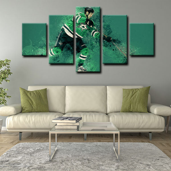 Dallas Stars Forward Benguin Jamie Benn Canvas Wall Art