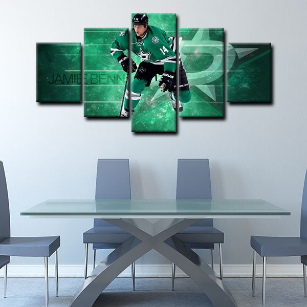 Dallas Stars Forward Benguin Jamie Benn Canvas Wall Art