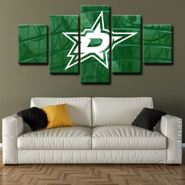 Dallas Stars Logo Canvas Wall Art