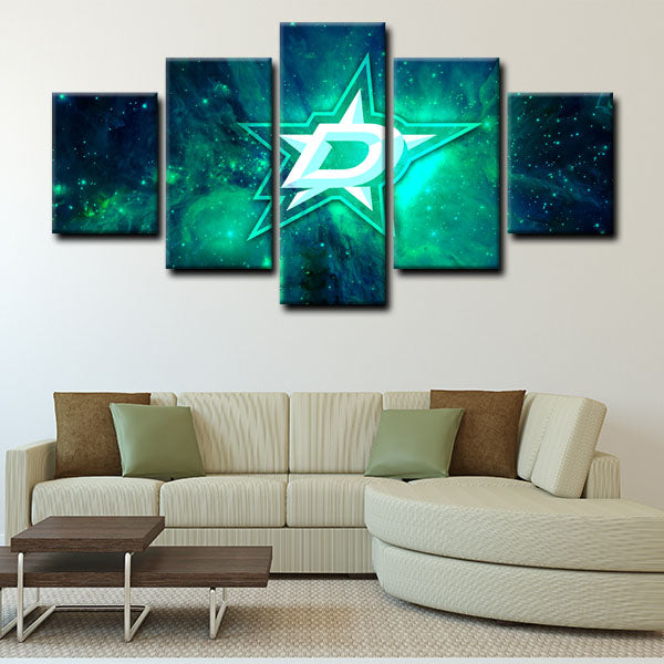 Dallas Stars Logo Canvas Wall Art