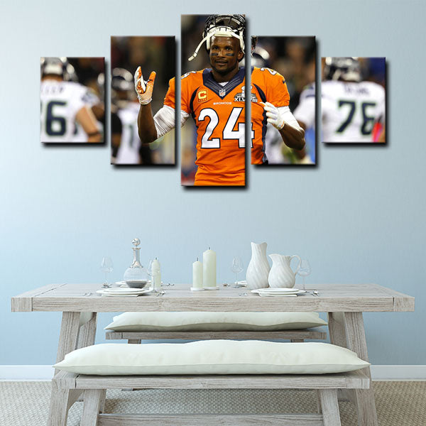 Denver Broncos Cornerback Champ Champ Bailey Canvas Wall Art