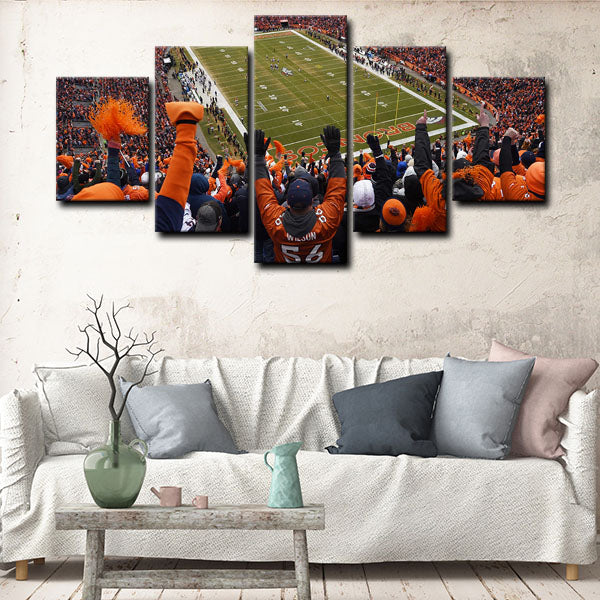 Denver Broncos Court Canvas Wall Art