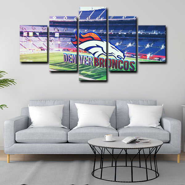 Denver Broncos Court Canvas Wall Art