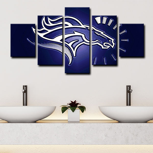 Denver Broncos Logo Canvas Wall Art
