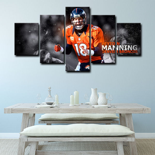 Denver Broncos Quarterback Frank Tripucka Canvas Wall Art