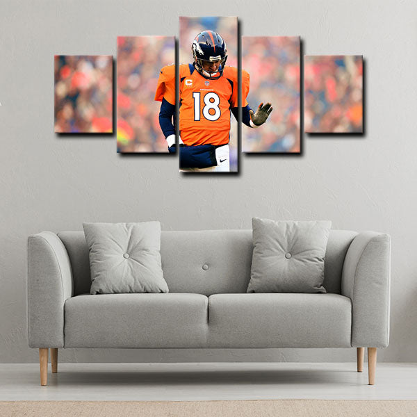 Denver Broncos Quarterback Frank Tripucka Canvas Wall Art