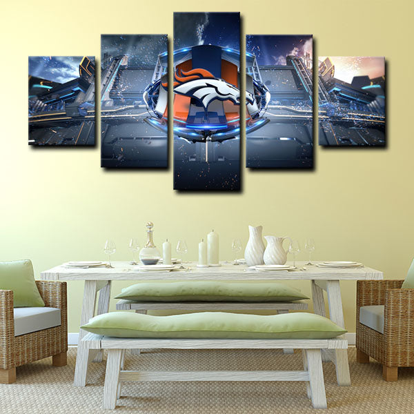 Denver Broncos Symbol Canvas Wall Art