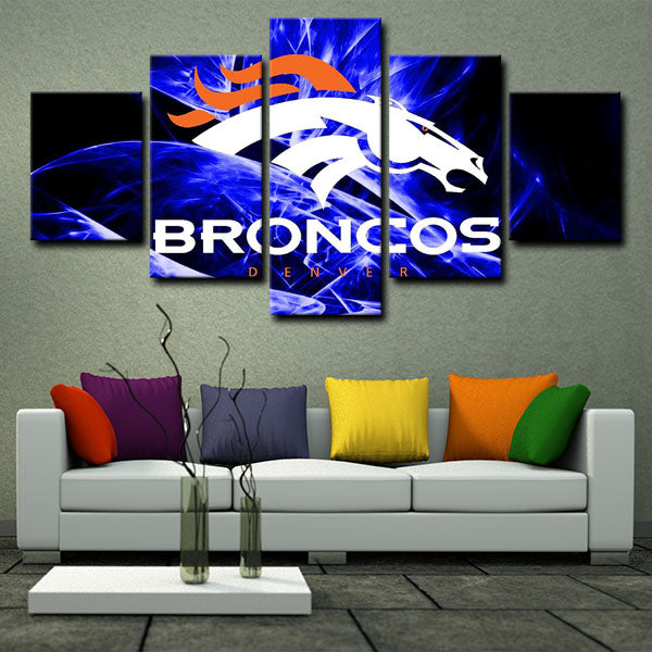 Denver Broncos Symbol Canvas Wall Art