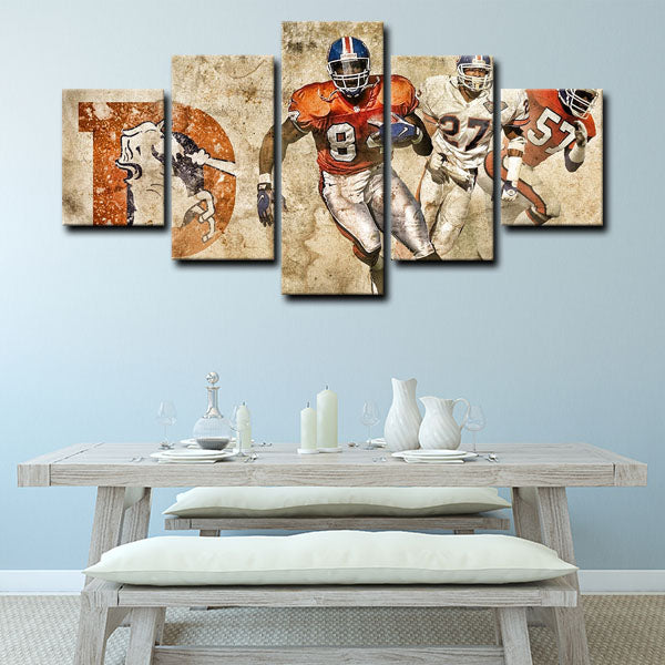 Denver Broncos Team Canvas Wall Art
