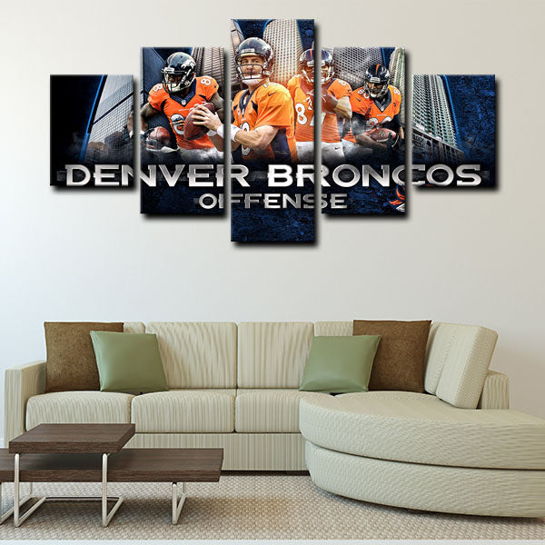 Denver Broncos Team Canvas Wall Art