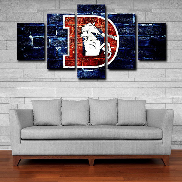 Denver Broncos Team Canvas Wall Art