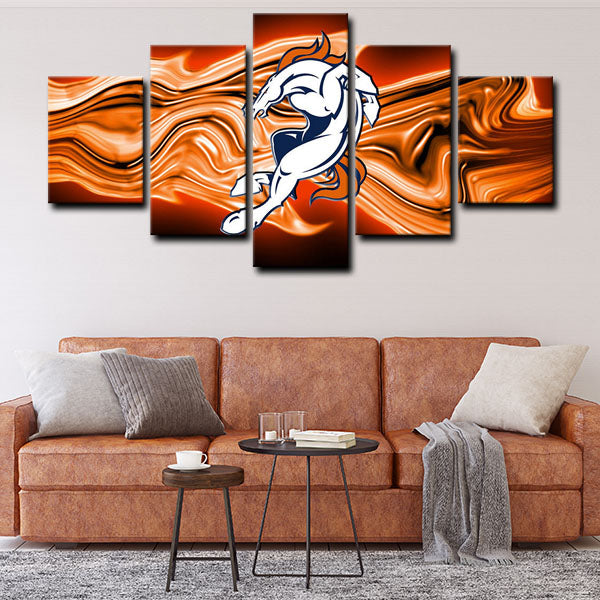 Denver Broncos Team Canvas Wall Art Denver Broncos Team Canvas Wall Art