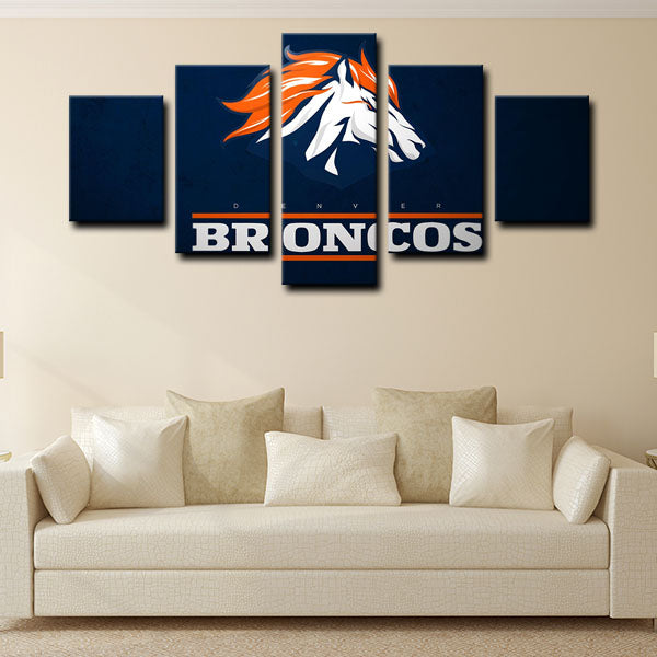 Denver Broncos Team Canvas Wall Art