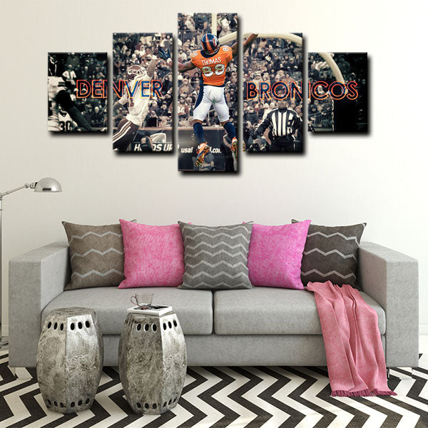 Denver Broncos Wide Receiver Bay Bay Demaryius Thomas Canvas Wall Art