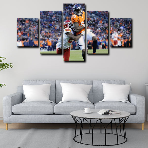 Denver Broncos Wide Receiver Bay Bay Demaryius Thomas Canvas Wall Art