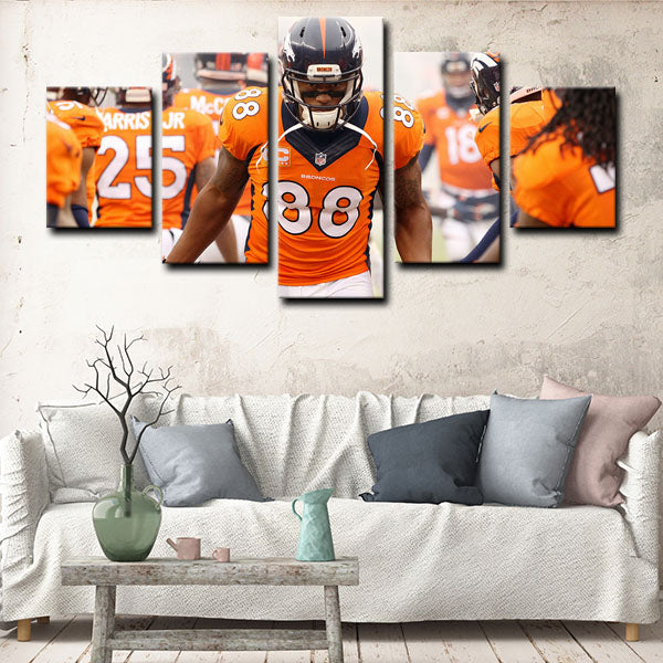 Denver Broncos Wide Receiver Bay Bay Demaryius Thomas Canvas Wall Art